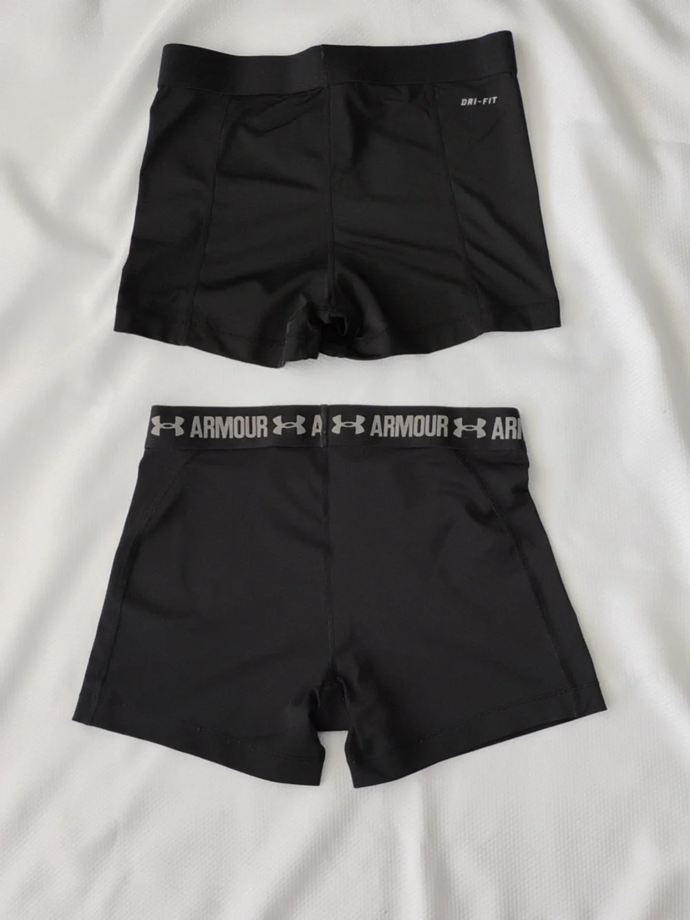 2 Pairs of Black Volleyball Shorts. Nike Pro Dri Fit 3"  Under Armour 3.75"  M - Picture 2 of 7